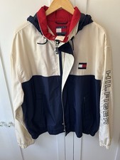 Jaqueta corta-vento masculina vintage Tommy Hilfiger zíper completo tamanho grande comprar usado  Enviando para Brazil