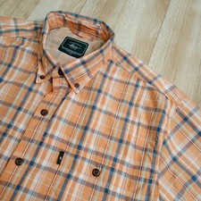 G.H. Camisa masculina de manga curta algodão/poli ao ar livre baixo leve com botões comprar usado  Enviando para Brazil