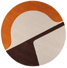 Tapete moderno redondo abstrato tapete geométrico de lã tufado à mão comprar usado  Enviando para Brazil