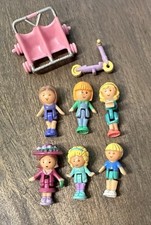 Bonecas Polly Pocket Vintage 6 bonecos com carrinho e scooter anos 1990’-2000’s comprar usado  Enviando para Brazil