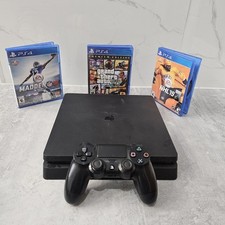 Pacote de console Sony PS4 Slim 1TB CIB com GTA V, Madden 16, NHL 19 e controle comprar usado  Enviando para Brazil