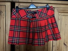 Red tartan pleated for sale  NEWPORT