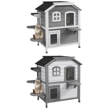 Pawhut katzenhaus utdoor gebraucht kaufen  Hamburg
