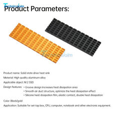 M.2 2280 Nvme SSD Heatsink Cooler with Thermal Pad for PC 70x22x6mm /70x22x3mm comprar usado  Enviando para Brazil