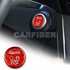 Guarnição da tampa do botão de parada de partida do motor de fibra de carbono vermelha para Ford Focus Kuga Escape, usado comprar usado  Enviando para Brazil