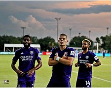 Chris Mueller Orlando City SC foto de celebração de gol não assinada MLS is Back comprar usado  Enviando para Brazil