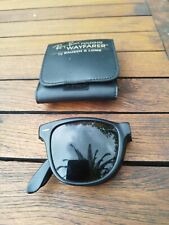 Gafas de sol vintage BL Ray-Ban marcos negros plegables wayfarer II lentes verdes segunda mano  Embacar hacia Argentina