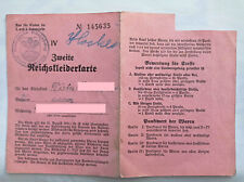 Reichskleiderkarte gemeinde ad gebraucht kaufen  Deutschland