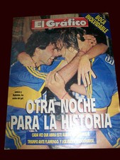 SOCCER BOCA JRS 3 vs FLAMENGO 0 SUPERCUP 1999 - Revista El Grafico, usado comprar usado  Enviando para Brazil