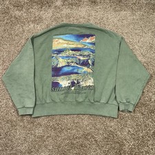 Sudadera Pull & Bear Paisaje Talla XL Puesta de Sol Cielo Verde Arte Cuello Redondo Rara segunda mano  Embacar hacia Mexico