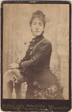 Chapéu feminino estofado cadeira cartão fotografia traseira vitoriana antiga comprar usado  Enviando para Brazil