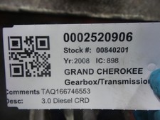 Grand cherokee gearbox for sale  SKELMERSDALE