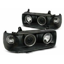 Farol de uma peça 2 peças para Land cruiser LC80/FJ80 90-97 olhos de anjo preto fumê comprar usado  Enviando para Brazil