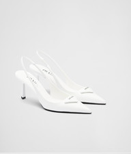 Bombas slingback de couro escovado PRADA tamanho 9,5 EUA comprar usado  Enviando para Brazil