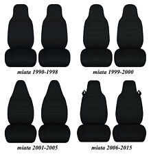 2 capas de assento de carro de algodão semi personalizadas preto sólido serve para Mazda Miata 1990-2015 comprar usado  Enviando para Brazil