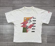 Camiseta vintage 1990 Nike Air Michael Jordan algodão branco ponto único comprar usado  Enviando para Brazil