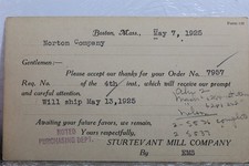 Cartão postal antigo vintage Massachusetts MA Sturtevant Mill Company 1925 PC comprar usado  Enviando para Brazil
