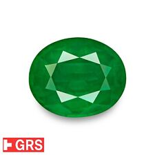 GRS Certified BRASILIAN Esmeralda 5,21 Ct. Natural VERDE GRAMA Oval NOTÁVEL comprar usado  Enviando para Brazil