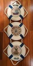 Relógio de parede náutico 3D bem-vindo a bordo salva-vidas bóia Mayflower navio barco comprar usado  Enviando para Brazil