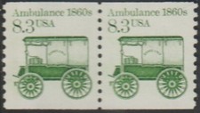 Scott# 2128 - 1985-87 Transportation Series - 8,3 centavos par de bobinas de ambulância (A) comprar usado  Enviando para Brazil