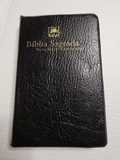Biblia Sagrada Portugues Zip Up Vintage Black 1969 Nice 6" x 4 1/2" x 1 3/8" comprar usado  Enviando para Brazil