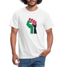 T-shirt męski z pięścią flaga palestyńska symbol palestyny na sprzedaż  Wysyłka do Poland