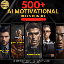Carretéis de vídeo motivacionais 500+ IA comprar usado  Enviando para Brazil