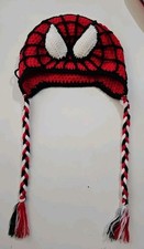 Usado, Chapéu gorro vermelho infantil Spiderman crochê com caudas trançadas longas  comprar usado  Enviando para Brazil