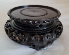Antique Chinese Export Cantonese wooden vase stand. Hand carved, Stylish Motifs , usado comprar usado  Enviando para Brazil