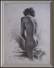 Grande litografia nudo usato  Italia