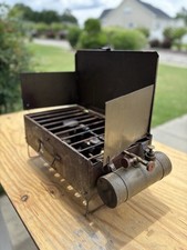 Usado, Antigo Prentiss Wabers kit de cozimento automático fogão de acampamento 2 queimadores modelo 8BP 1920s comprar usado  Enviando para Brazil