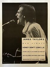 James Taylor Honey Don't Leave L.A., JT 1978 Cartaz Impressão Curta Tipo Anúncio, Anúncio comprar usado  Enviando para Brazil