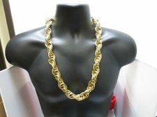 16MM 10KT Placcato Oro Giallo 76.2cm Run DMC Bling Corda Catena comprar usado  Enviando para Brazil