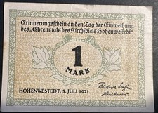 Notgeld hohenweststedt 1921 gebraucht kaufen  Troisdorf