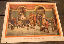 Gravure polychrome charlemagne d'occasion  Hergnies