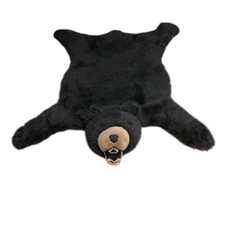 Tapete de pelúcia de pele sintética preto urso novidade tapete decoração cabine homem caverna decoração quarto de bebê comprar usado  Enviando para Brazil
