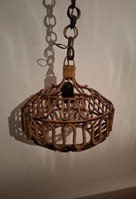 Lampadario bamboo rattan usato  Saluggia