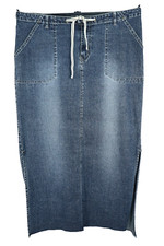 Saia jeans VENEZIA JEANS feminina algodão lápis longo bolsos azul tamanho 14 comprar usado  Enviando para Brazil