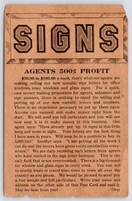Usado, Chicago~Placa Metálica Carta Co Publicidade Devolução Postal~500% Lucro Para Agentes comprar usado  Enviando para Brazil