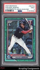 2024 Bowman Chrome Aqua Shimmer #BCP43 Walker Jenkins 1º ROOKIE 108/125 PSA 9 comprar usado  Enviando para Brazil