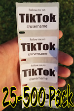 Adesivos personalizados para nome de usuário TikTok pacote com 25-1000 adesivos para laptop alça de parede tik tok comprar usado  Enviando para Brazil