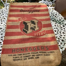 Vtg burlap seed for sale  Evansport