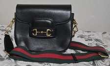 Bolsa de ombro Gucci Horsebit 1955 preta/dourada 602204 comprar usado  Enviando para Brazil