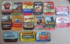 Lote de 15 Rótulos de Latas de Sardinha Vintage Antigo c.1940 - Maine - Sardinhas  comprar usado  Enviando para Brazil