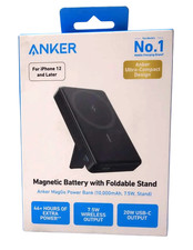 NOVO Anker - MagGo Magnetic Power Bank com Suporte (10000mAh, 20W) Preto comprar usado  Enviando para Brazil