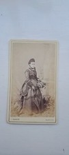 Fotografia antiga CDV uma mulher com uma umbella de Plymouth Devon década de 1880 J. Hawke comprar usado  Enviando para Brazil