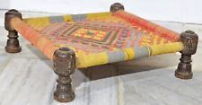 Usado, Banqueta pequena de madeira antiga quadrada de piso de malha original antiga artesanal comprar usado  Enviando para Brazil