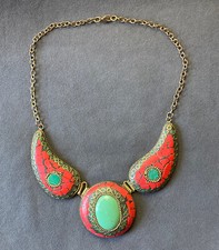 Vintage collana ottone usato  Italia