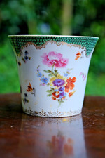 Plantador de cachepot de porcelana europeu antigo pintado à mão escala de peixe verde dourado comprar usado  Enviando para Brazil