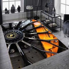 Tapete Lamborghini Retangular, Caverna do Homem, Decoração, Sala de Estar, Para Maridos  comprar usado  Enviando para Brazil